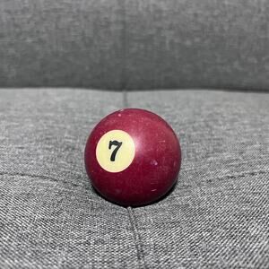Vintage # 7‎ Red Solid Single Individual Pool Ball Billiard 2 1/4” Replacement